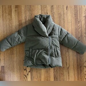 Zara Kids Olive Green Puffer Jacket